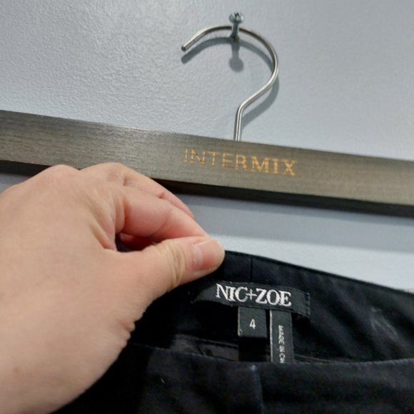 Nic + Zoe Black Straight Leg Trousers Size 4 - Picture 4 of 6